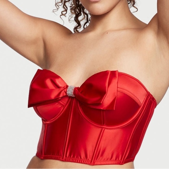 New! Victoria Secret DREAM ANGELS Cupped Bow Bra Top lipstick nwt 14370 - Picture 11 of 12